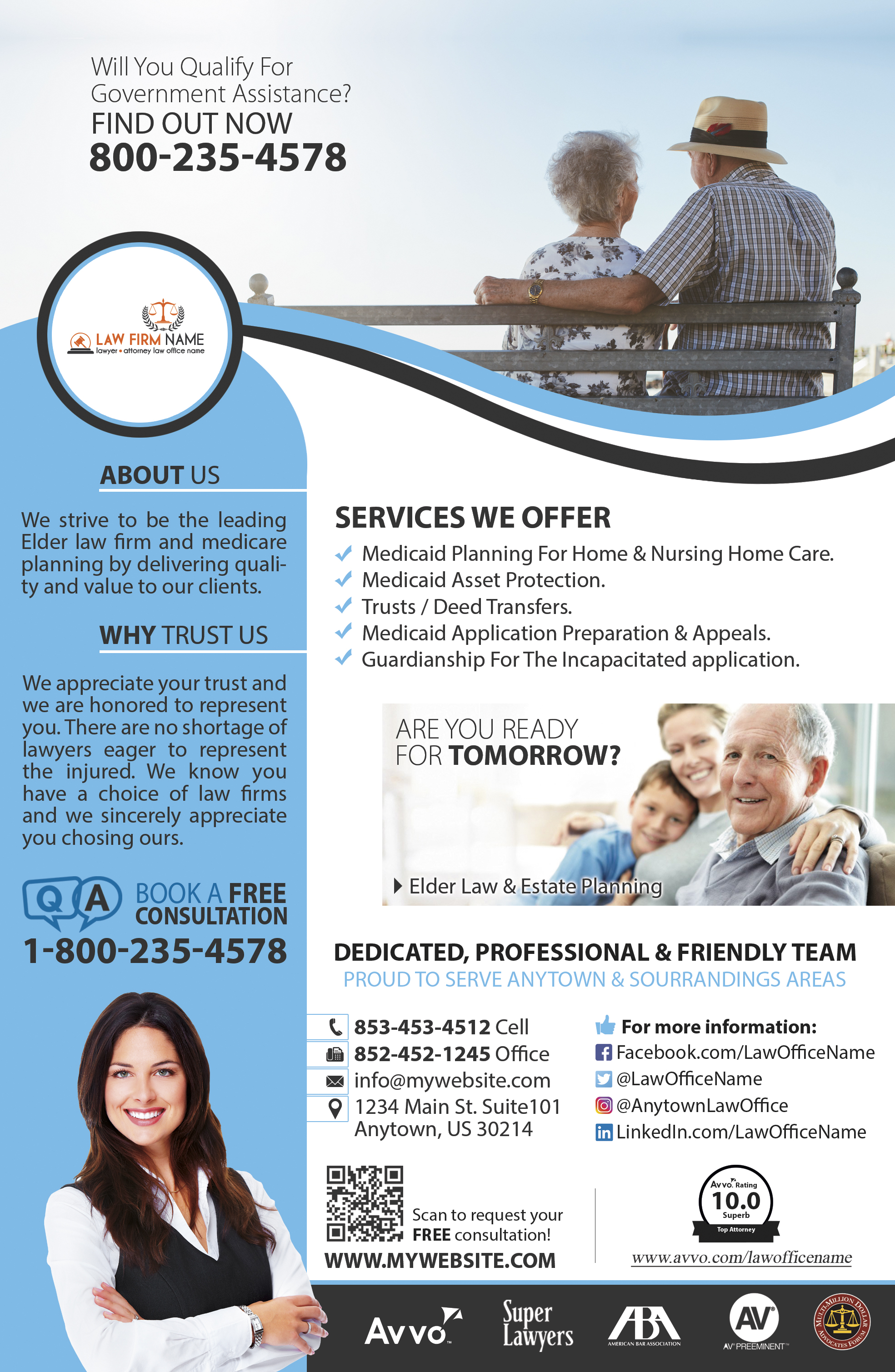 Elder Law Flyers, Medicaid Flyers, Personal Injury Flyers, Lawyer Flyers, Law Firm Flyers, Attorney Flyers, Legal Flyers, Law Office Flyers