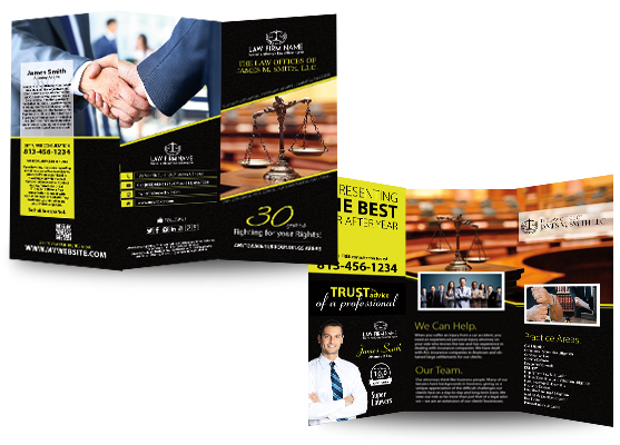 Law Firm Brochures, Lawyer Brochures, Attorney Brochures, Legal Brochures, Law Office Brochures, Lawyer Brochure Templates, Lawyer Brochure Printing