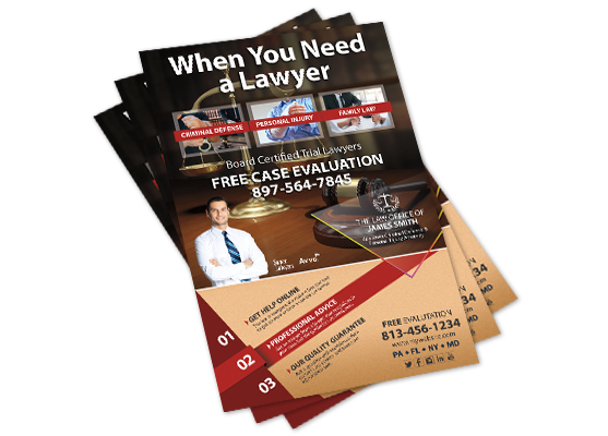 Lawyer Flyers, Law Firm Flyers, Attorney Flyers, Legal Flyers, Law Office Flyers, Lawyer Flyer Templates, Lawyer Flyer Ideas, Lawyer Flyer Printing