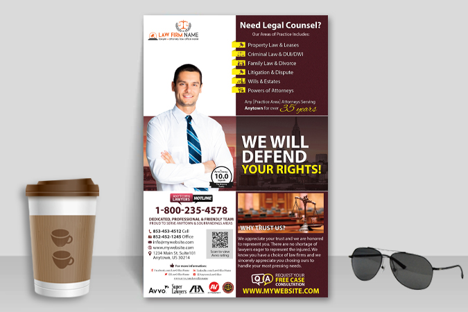 Lawyer Flyers, Attorney Flyers, Law Firm Flyers
