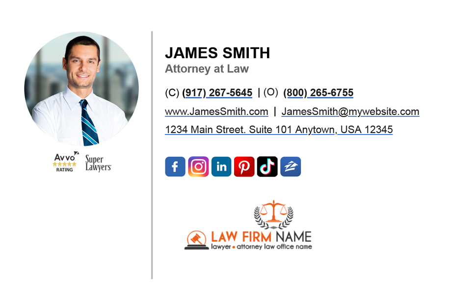 Lawyer HTML Email Signatures | Law Firm HTML Email Signatures, Attorney HTML Email Signatures, Law Office HTML Email Signatures