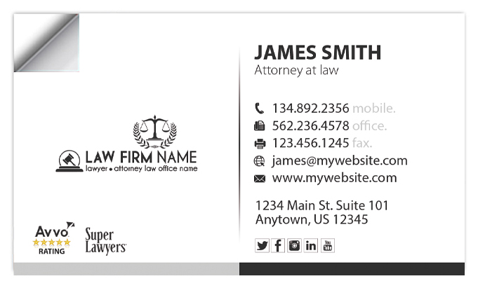 Lawyer Business Card Stickers | Law Firm Business Card Stickers, Attorney Business Card Stickers, Legal Business Card Stickers